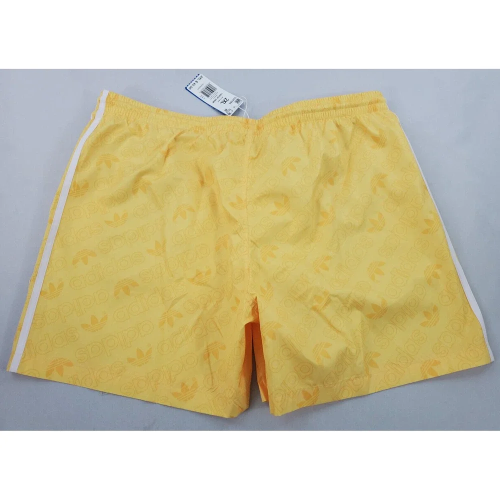 Adidas men swimwear shorts GJ5169 LINAOP 124782421 yellow pockets 2XL $45